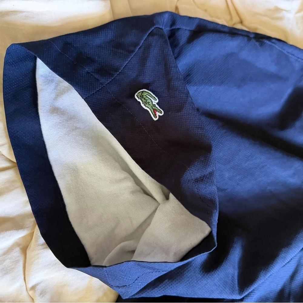 Lacoste Boys Size 12Navy Blue Athletic Shorts with Logo
